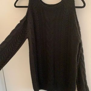 “Cold shoulder” Aqua sweater